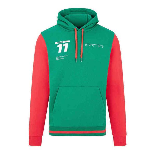 

men's autumn winter extreme sports hoodie f1 perez 2022 hooded sweater driver sports coat racing suit casual fashion high street casual, Black