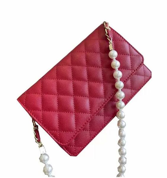 

fashion women mini flap bags grained shiny genuine leather classic handbags gold metal luxury pearl chain crossbody designer shoulder bag so