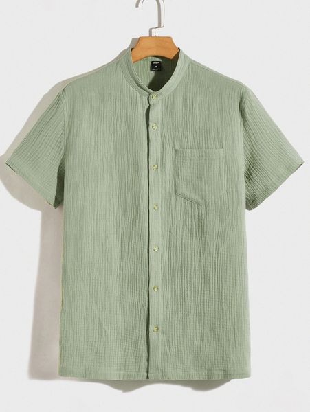 

men button & pocket front shirt q1eq#, White;black