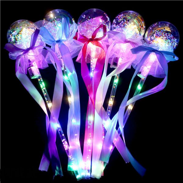 Sihirli parti LED ışık çubukları oyuncak yıldız aşk kalp lolipop peri asaları yanıp sönen plastik ışıltı çubukları konser ışıklı oyuncaklar hediye