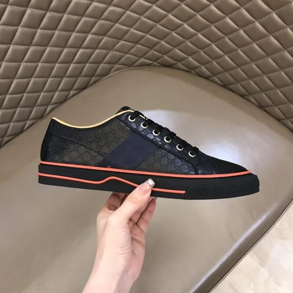 

2designers tennis 1977 sneaker canvas luxurys shoe beige blue washed jacquard denim women shoes ace rubber sole embroidered vintage casual s, Black