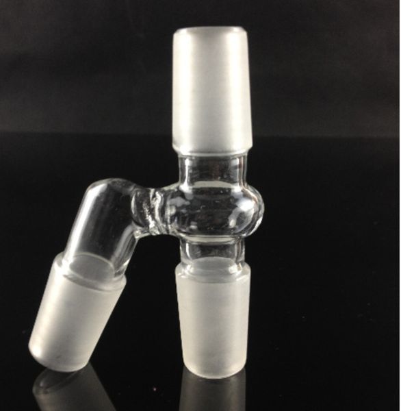 Adattatore maschio angolato Accessori in vetro all'ingrosso della fabbrica cinese per tubo dell'acqua 14,5 mm 18,8 mm