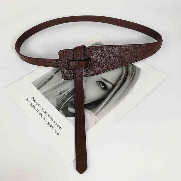 

digner belts for women knot soft pu learn long cumberland bands wide jas ceinture femme jurk tail band cintos, Black;brown