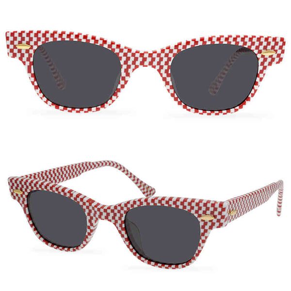 

personalized new square pattern lattice plate polarized neutral glasses, White;black