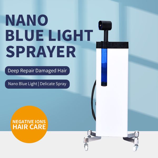

professional salon detachable nozzle large capacity portable sprayer hair care machine blue light nano atomizer