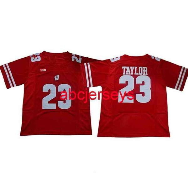 Mit individuell genähtem Jonathan Taylor-Trikot 23 Wisconsin Badgers College-Football-Trikot Herren Damen Jugend XS-6XL