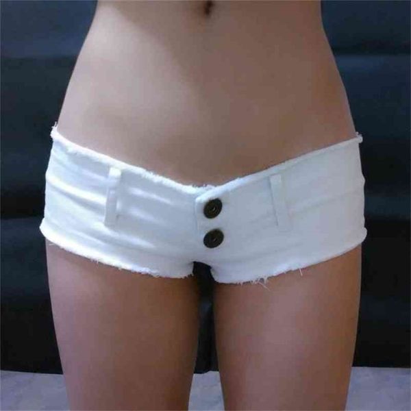 

low rise waist short denim booty jeans biker shorts high cut vintage cute mini short femme club bar wear plus size 210331, White;black