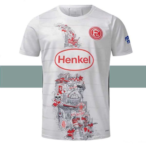 

22 23 fortuna dusseldorf home away soccer jerseys 2022 2023 white football shirt, Black;yellow