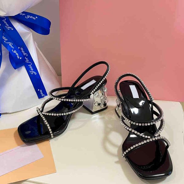 

transparent sandals summer sandal buckle sandals sandals dad rhinestone wedges leather women stiletto slippers crystal platform summer beach, Black