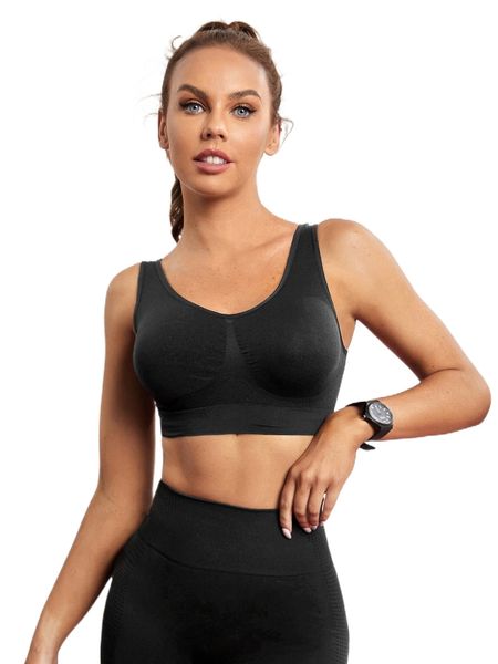 

seamless ruched detail sports bra s20t#, Gray