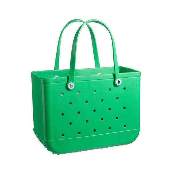 

new eva beach bag eva basket hole big bag beach storage bag handbag 220610