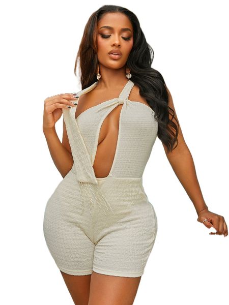 

cutout asymmetrical unitard romper g9i6#, Black;white