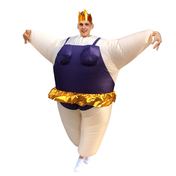 

mascot doll costume purple ballet inflatable costumes halloween role play disfraz for man woman party cellebration festival dress up, Red;yellow