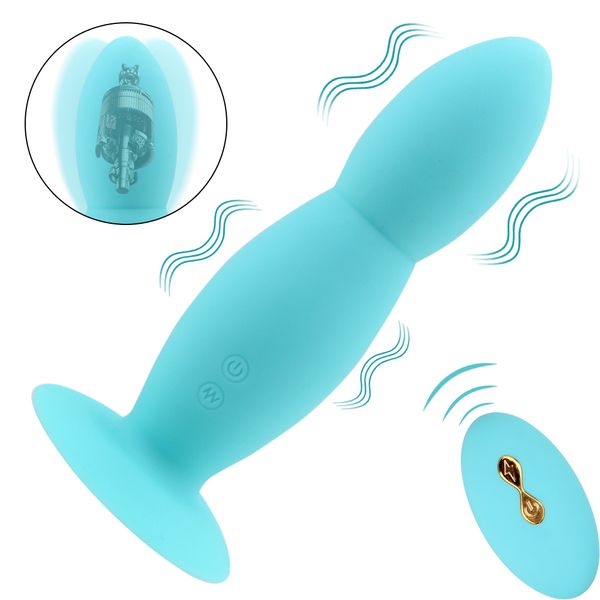 Anal Vibrator, sexy Spielzeug für Frauen Männer, Prostata-Massagegerät, Butt Plug mit starkem Saugnapf, drahtlose Fernbedienung, 10 Geschwindigkeitsstufen, Erotik