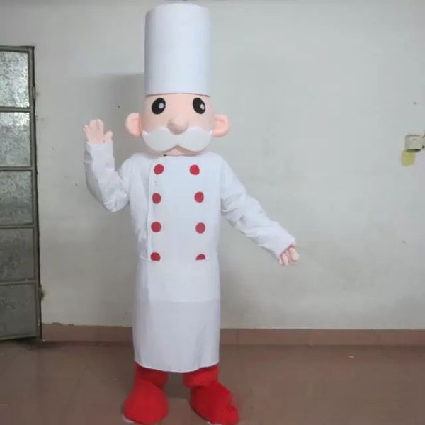 

professional custom chef man mascot costume bakers cook character clothes christmas halloween party fancy dress, Red;yellow