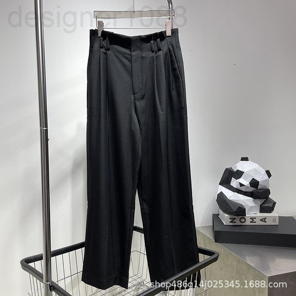 

women's pants & capris designer [correct version]ce women's straight black small trousers casual and versatile loose three-dimensi, Black;white