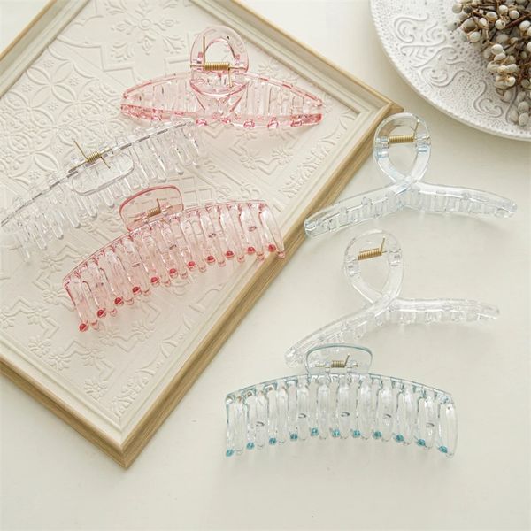 Hochwertige transparente Kristall-T-Form-Design-Haarnadeln, Klemmen für Frauen und Mädchen, Acetat-Blatt, Acryl-Haarklammern, Haar-Accessoires