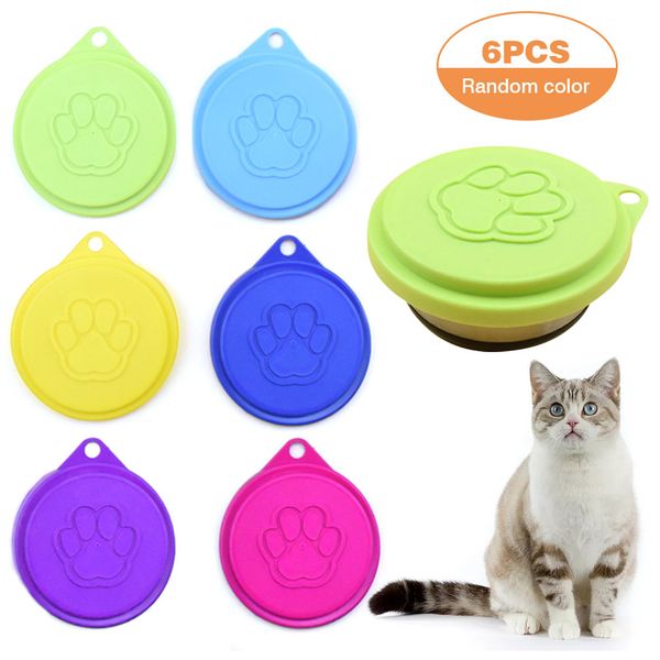 

6pcs pet food can covers bpa-reusable can lids