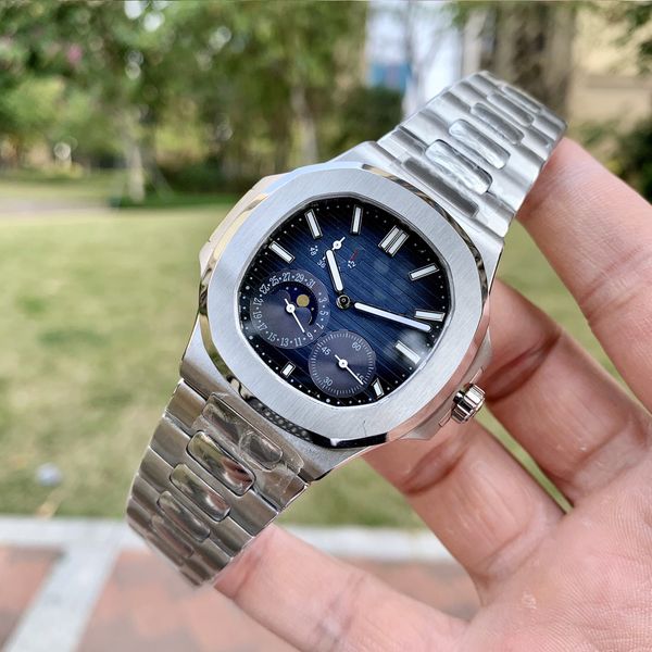 

men's watches high luxury parrot 40mm automatic transparent mechanical movement folding buckle elegant sports pate watch designer wrist, Slivery;brown