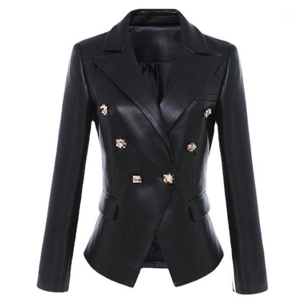 Jaquetas de jaqueta de couro feminino Jaquetas Mulher 2022 Plus Tamanho Black Motorcycle Vintage Casual Winter Fashionwomen's Clothing