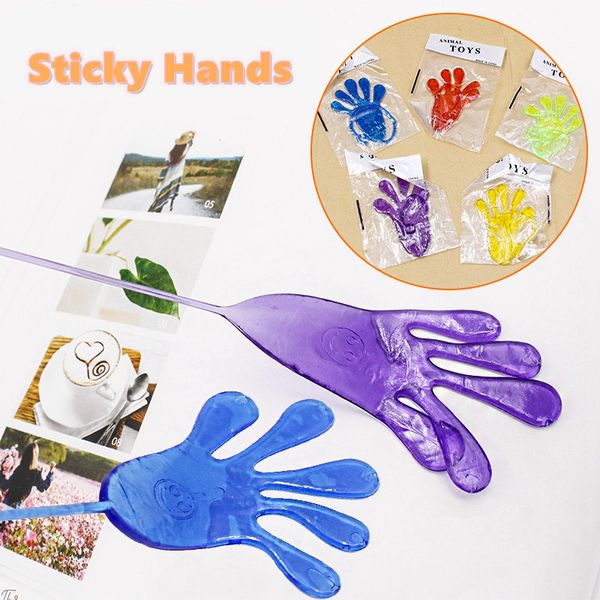 

100pcs set classic sticky hands palm toys funny gadgets practical jokes squishy party prank gifts novelty gags toys for children 2292i