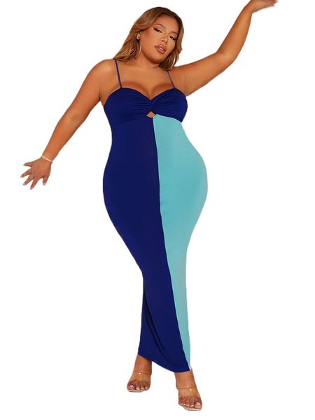 

sxy plus cut and sew cami dress n1qj#, Black