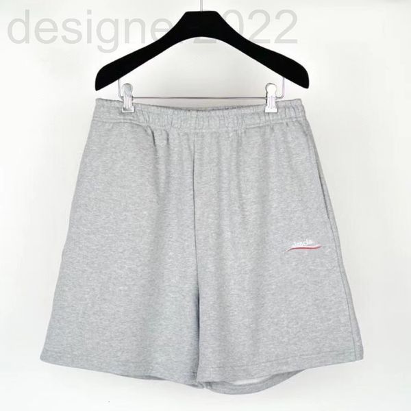 

women's t-shirt designer b family ceiling version cola wave embroidery letter shorts can be solid or gray z5d3, White