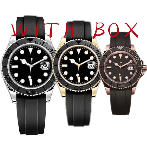 Relógio mecânico masculino designer automático 40mm aço inoxidável mostrador preto relógios mestre safira clássico pulseira dobrável relógio luminoso à prova d'água montre de luxe