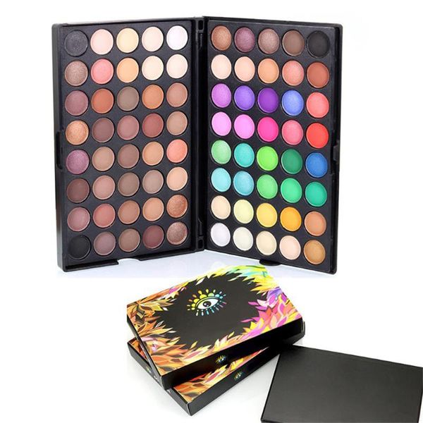 Die 80-Farben-Lidschatten-Palette, professioneller 2-lagiger Farb-Make-up-Pan, perlmuttfarbener, erdfarbener, mattierter Lidschatten