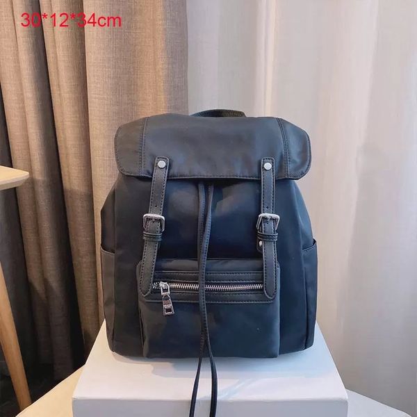 Borsa da donna di design Zaini alla moda Texture fine Tasche interne di grande capacità di grandi dimensioni Qualità Nuovo stile preppy Tinta unita Nero