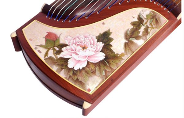 

guzheng dunhuang 696br peony map 21 string chinese zither guzhengs