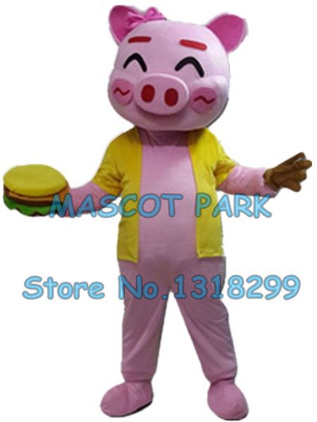 

mascot doll costume pink bear mascot costume custom size cartoon character cosply kits carnival costume 3282, Red;yellow