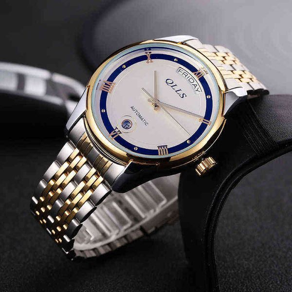 Роскошные мужские дизайнерские часы для мужчин моды полностью автоматическая механическая новая стальная ремня Водонепроницаемый образовательный фон
