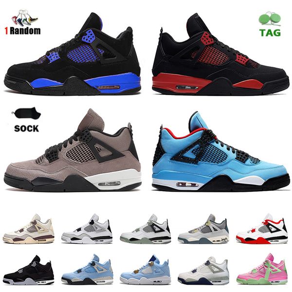 

fashion 4s basketball shoes jumpman 4 ow x military black cat royal fire red thunder canyon purple seafoam pink unc oreo j4s mens women snea