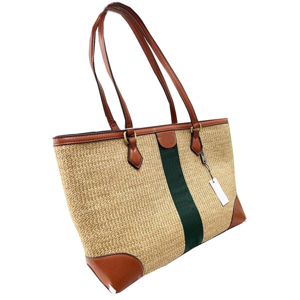 

designer shoulder bag women's straw shopping bag size 39 cm