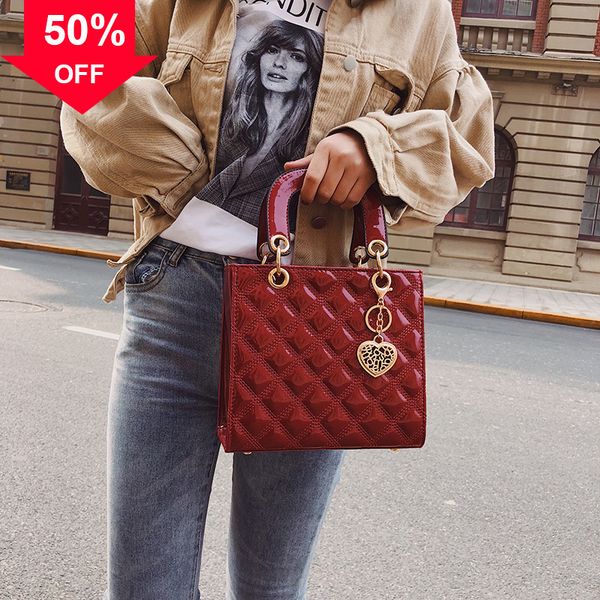 

red bridal new fashion handbag versatile one msenger gift fashionable retro women's totes shoulder bag