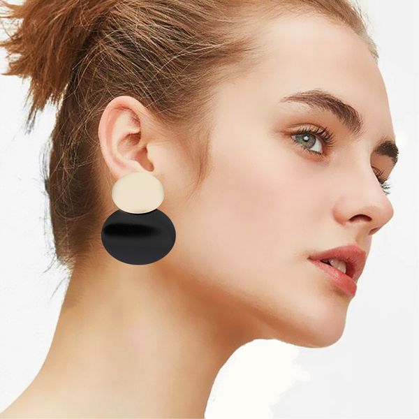 

geometric long dangle earrings for women wedding party jewelry, Silver