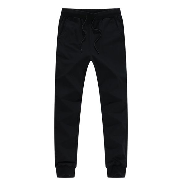

pants men joggers male trousers casual sweatpants jogger grey casual elastic cotton gyms fitness aa, Black