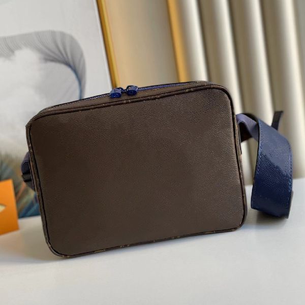 7A Borsa da uomo e da donna di lusso di alta moda Borsa a tracolla unisex a tracolla Contrasto di colore Borsa in pelle casual di moda classica all'ingrosso originale con lettera di fiori antichi