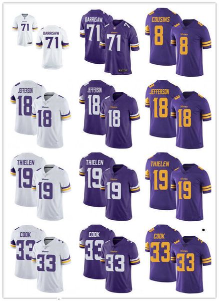 

men women youth minnesota''vikings''jersey 16 lewis cine 19 adam thielen 8 kirk cousins 18 justin jefferson 33 dalvin co, Black;red