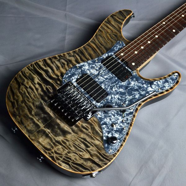 

schecter ex-2-24-7st-ctm-5a/frt/blkntl/hr black natural electric guitar