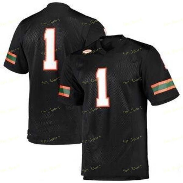 

2022 miami hurricanes football jersey ncaa college 4 phillip dorsett 15 gregory rousseau 15 jarren williams 4 jeff thomas 23 cam'ron ha, Black