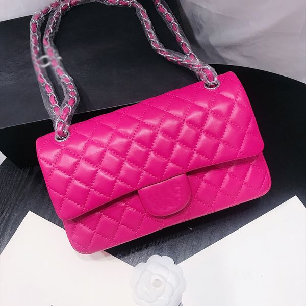 Bolsas de ombro de estilista de moda feminina clássicas com abas de cor sólida losangos de alta qualidade acessórios de ferragem de pele de carneiro bolsas de moedas bolsa mensageiro