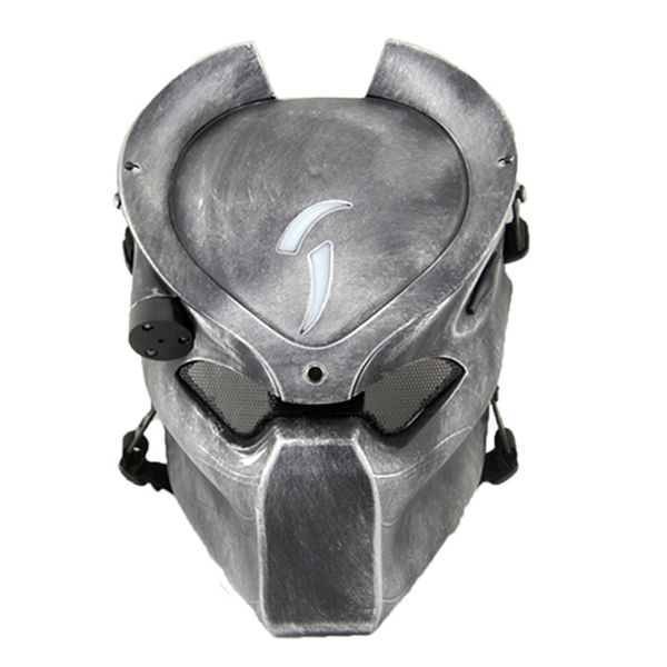 Party Masken Alien Vs Predator Lonely Wolf mit Lampe Outdoor Wargame Taktische Full Face Cs Halloween Cosplay Horror 220826