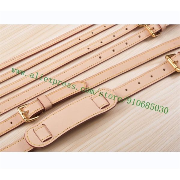 

genuine vachetta patina calf leather shoulder strap for designer women handbag shoulder bag duffle 220601, Black