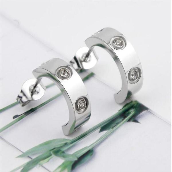 

high polished fashion jewelry party gifts earrings hip hop small stud earings gold rose earrings for women wedding hoop whole 268v, Golden;silver