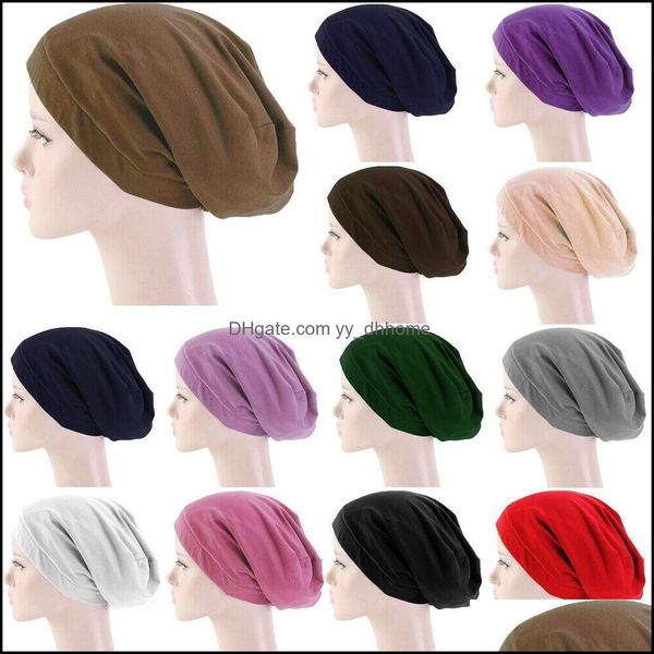 Beanie/skl caps chapé os chapéus luvas de moda Acessórios de moda Mulheres muçulmanas chapéu indiano Bonnet Beanies Islâmicos Bandanas de perda de cabelo lison