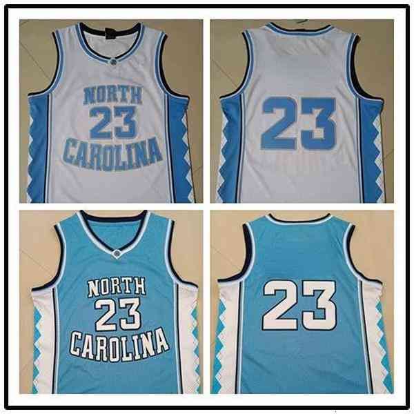 

basketball north carolina tar ncaa heels 23 jerseys college basketball 23 michael blue white jersey mj stitched s-xxxl, Black