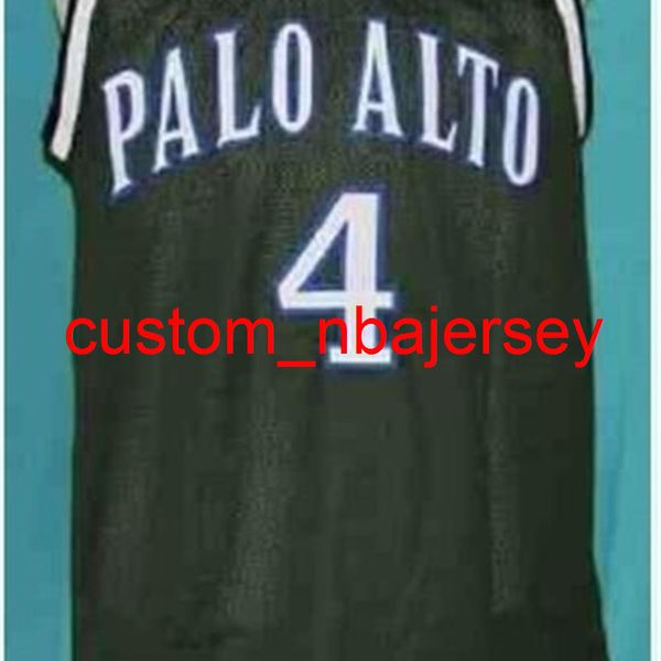 Пользовательские 604 молодежные женщины Vintage # 4 Джереми Лин Palo Alto Green Basketball Jersey Размер S-4XL или пользовательское имя или номер Джерси