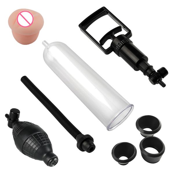 Diametro interno 4,7 cm Efficace pompa del pene Ingrandimento Vacuum Dick Extender Uomini Aumenta la lunghezza Ingranditore Accessori maschili